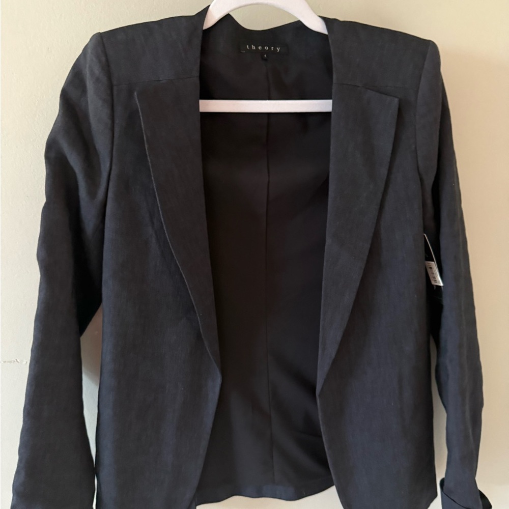 Theory Black Tailored Blazer for Office Wear